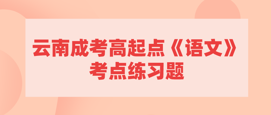 云南成考高起點(diǎn)《語(yǔ)文》考點(diǎn)練習(xí)題.png
